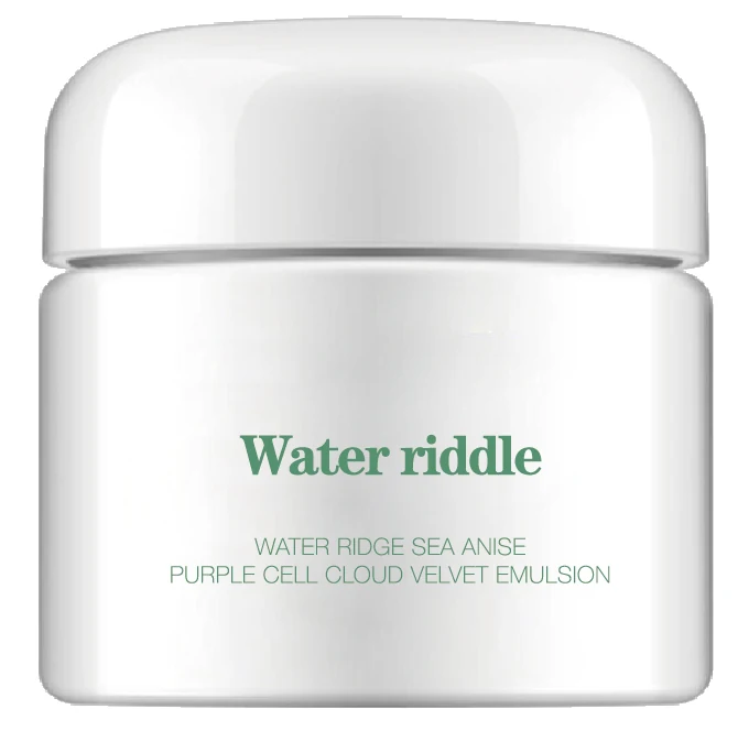 Water riddle cream jar packaging reference