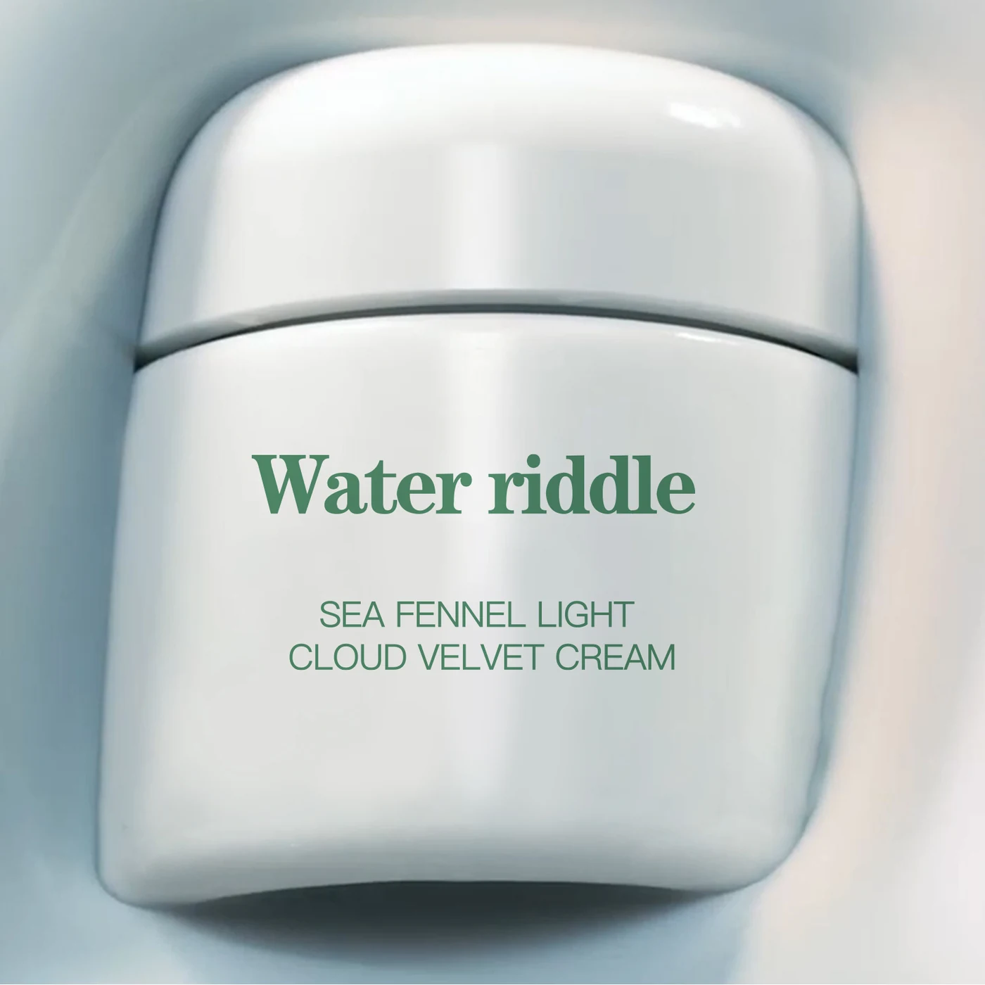Water riddle white cream jar, supplied product image