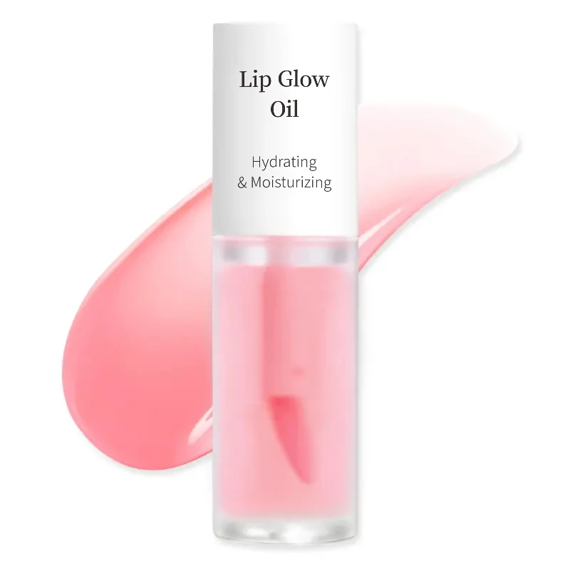 Sheer pink lip oil and applicator, supplied product reference